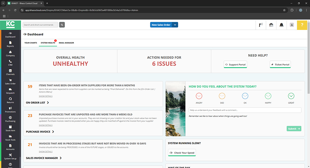 A screenshot of Khaos Control Cloud
